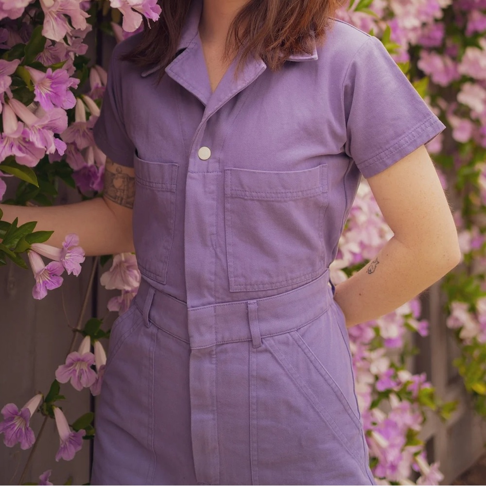 Big Bud Press Short Sleeve Jumpsuit in Faded Grape
